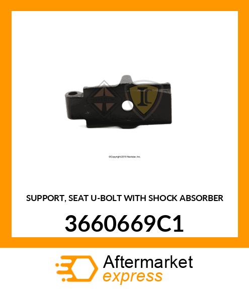 SUPPORT, SEAT U-BOLT WITH SHOCK ABSORBER 3660669C1