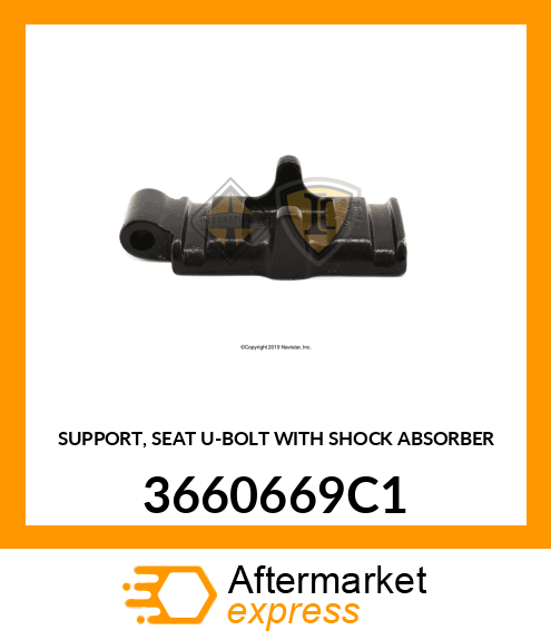 SUPPORT, SEAT U-BOLT WITH SHOCK ABSORBER 3660669C1