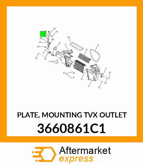 PLATE, MOUNTING TVX OUTLET 3660861C1