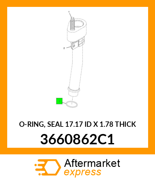 O-RING, SEAL 17.17 ID X 1.78 THICK 3660862C1