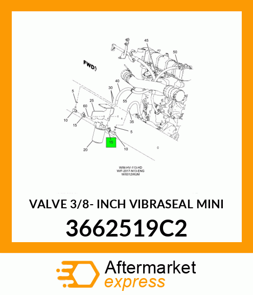 VALVE 3/8- INCH VIBRASEAL MINI 3662519C2