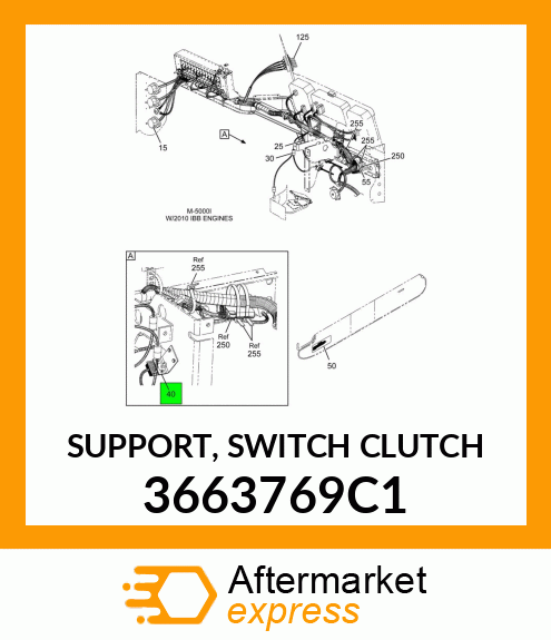 SUPPORT, SWITCH CLUTCH 3663769C1