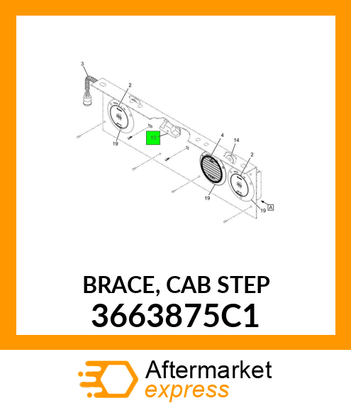 BRACE, CAB STEP 3663875C1