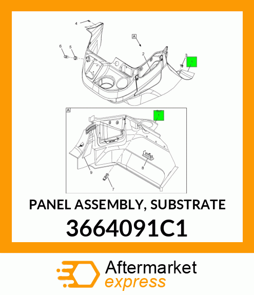 PANEL ASSEMBLY, SUBSTRATE 3664091C1