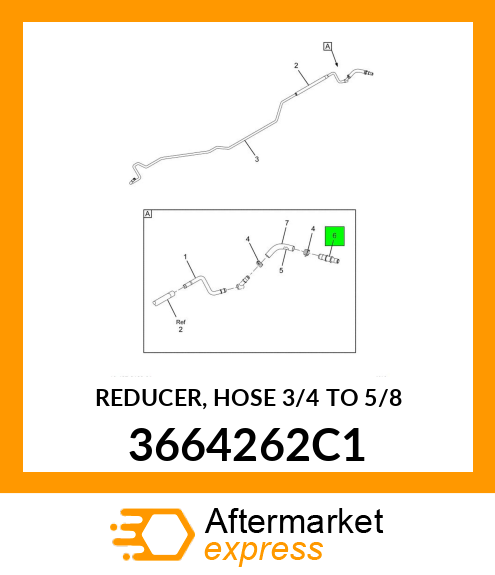 REDUCER, HOSE 3/4" TO 5/8" 3664262C1