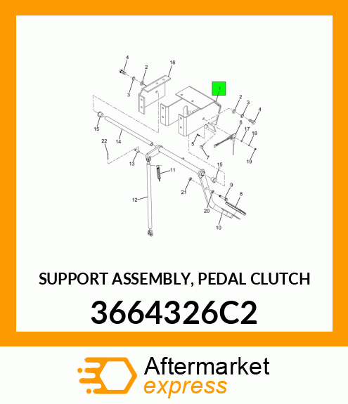 SUPPORT ASSEMBLY, PEDAL CLUTCH 3664326C2