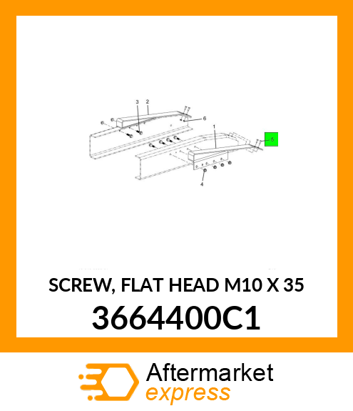 SCREW, FLAT HEAD M10 X 35 3664400C1