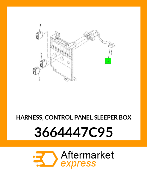 HARNESS, CONTROL PANEL SLEEPER BOX 3664447C95