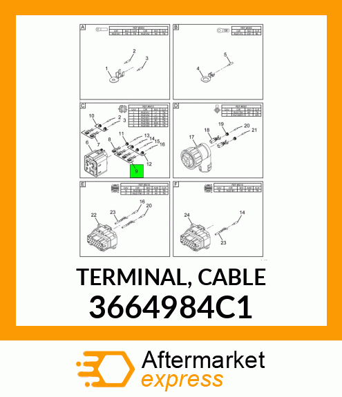 TERMINAL, CABLE 3664984C1