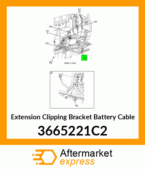 Extension Clipping Bracket Battery Cable 3665221C2