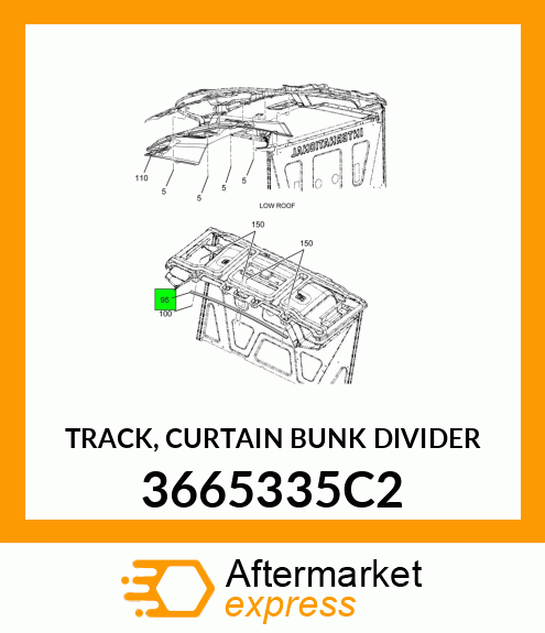 TRACK, CURTAIN BUNK DIVIDER 3665335C2