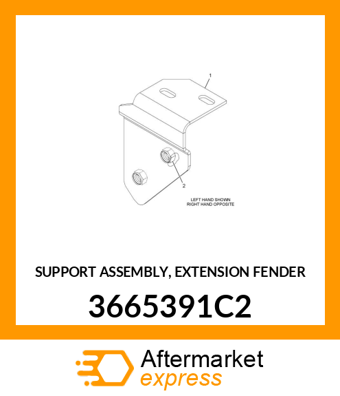 SUPPORT ASSEMBLY, EXTENSION FENDER 3665391C2