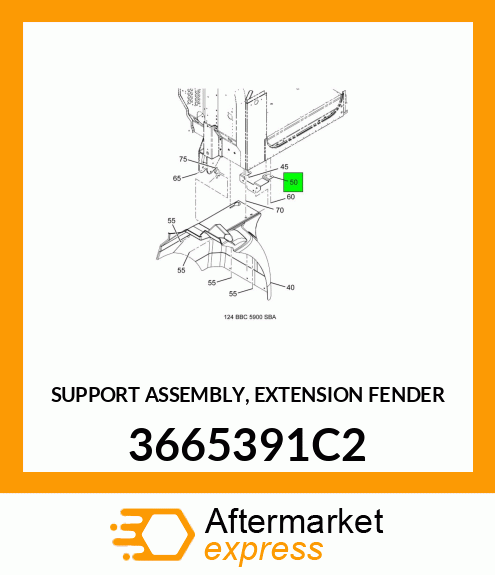 SUPPORT ASSEMBLY, EXTENSION FENDER 3665391C2