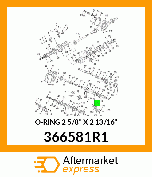 O-RING 2 5/8" X 2 13/16" 366581R1