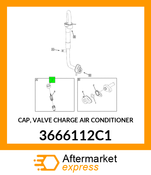 CAP, VALVE CHARGE AIR CONDITIONER 3666112C1