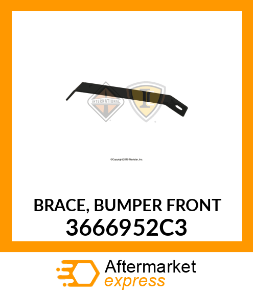 BRACE, BUMPER FRONT 3666952C3