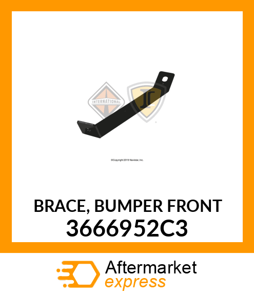 BRACE, BUMPER FRONT 3666952C3