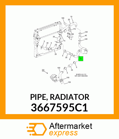 PIPE, RADIATOR 3667595C1