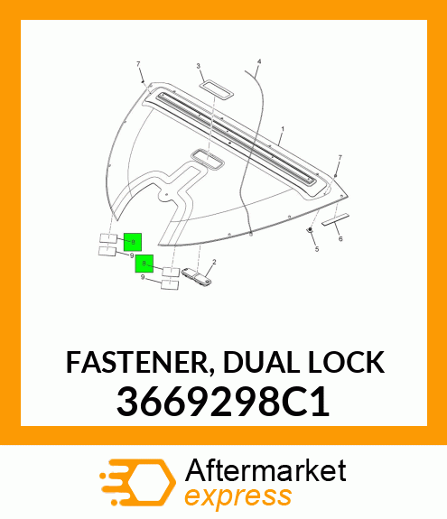 FASTENER, DUAL LOCK 3669298C1