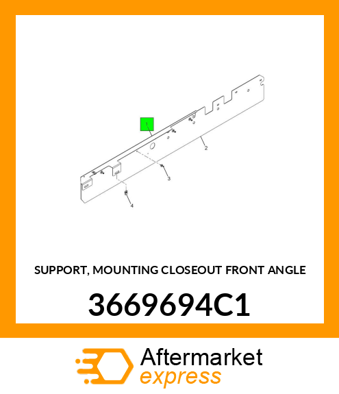 SUPPORT, MOUNTING CLOSEOUT FRONT ANGLE 3669694C1