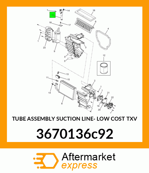 TUBE ASSEMBLY SUCTION LINE- LOW COST TXV 3670136c92