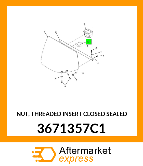 NUT, THREADED INSERT CLOSED SEALED 3671357C1