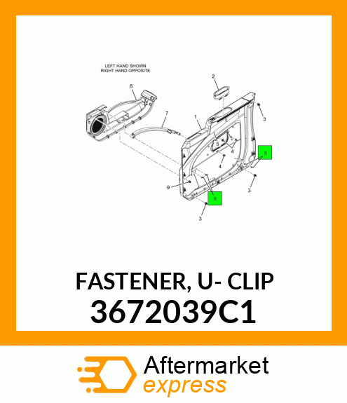 FASTENER, U- CLIP 3672039C1