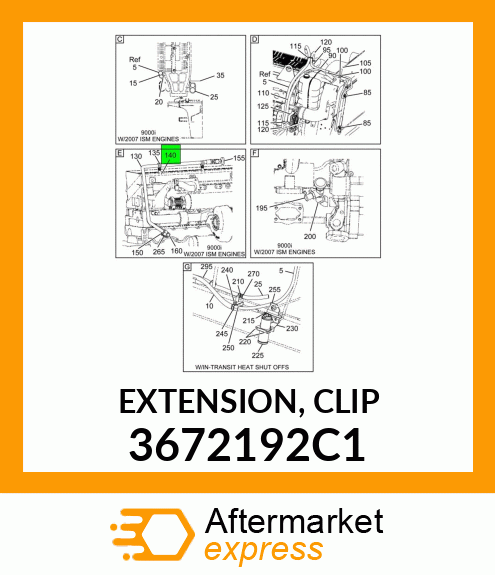 EXTENSION, CLIP 3672192C1