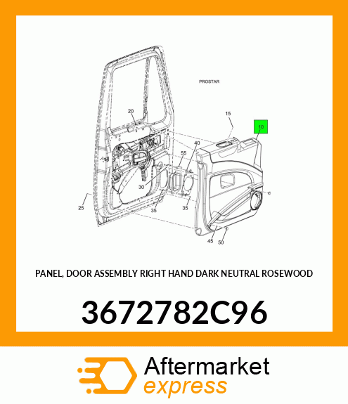 PANEL, DOOR ASSEMBLY RIGHT HAND DARK NEUTRAL ROSEWOOD 3672782C96