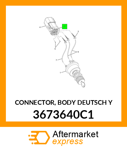CONNECTOR, BODY DEUTSCH Y 3673640C1