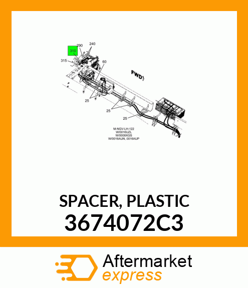 SPACER, PLASTIC 3674072C3