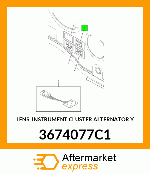 LENS, INSTRUMENT CLUSTER ALTERNATOR Y 3674077C1