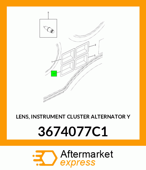 LENS, INSTRUMENT CLUSTER ALTERNATOR Y 3674077C1