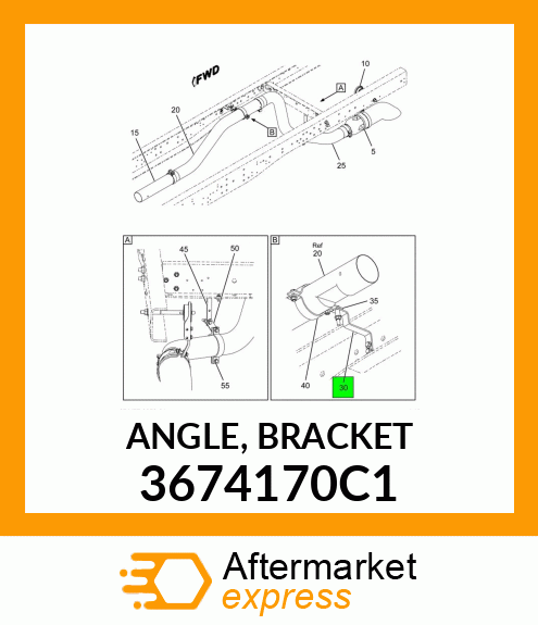 ANGLE, BRACKET 3674170C1