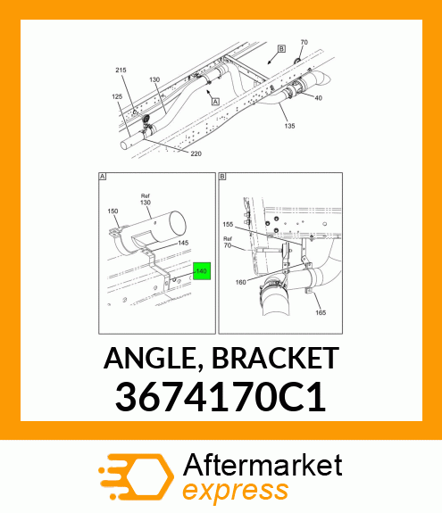 ANGLE, BRACKET 3674170C1