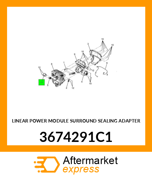 LINEAR POWER MODULE SURROUND SEALING ADAPTER 3674291C1