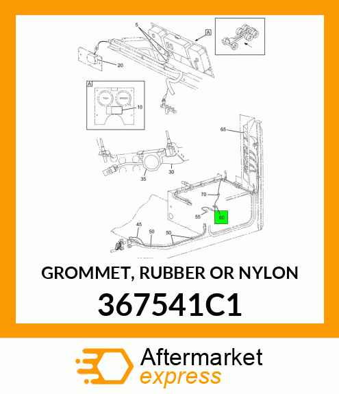 GROMMET, RUBBER OR NYLON 367541C1