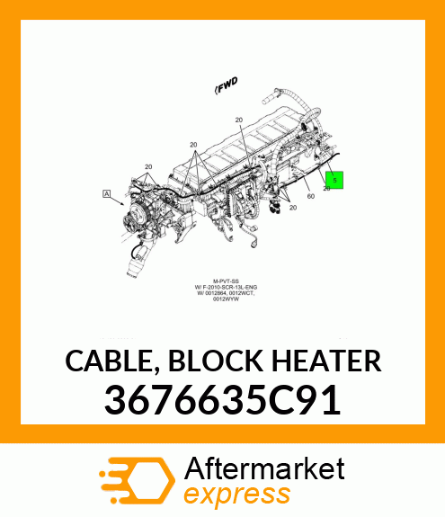 CABLE, BLOCK HEATER 3676635C91