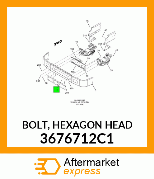 BOLT, HEXAGON HEAD 3676712C1