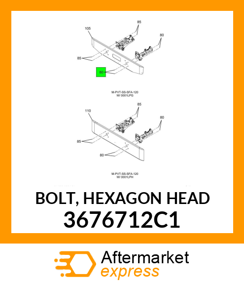 BOLT, HEXAGON HEAD 3676712C1