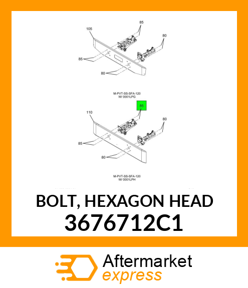 BOLT, HEXAGON HEAD 3676712C1