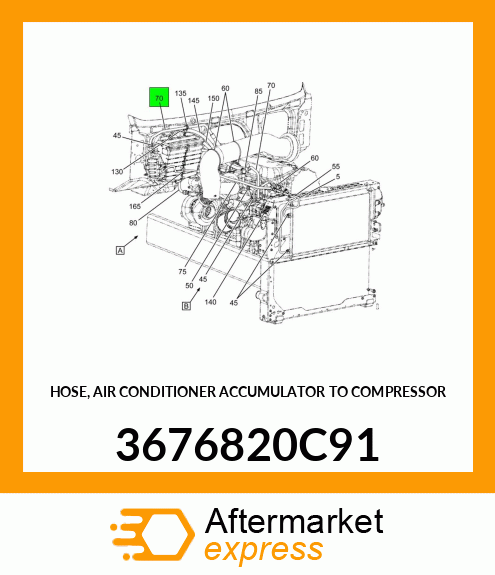 HOSE, AIR CONDITIONER ACCUMULATOR TO COMPRESSOR 3676820C91