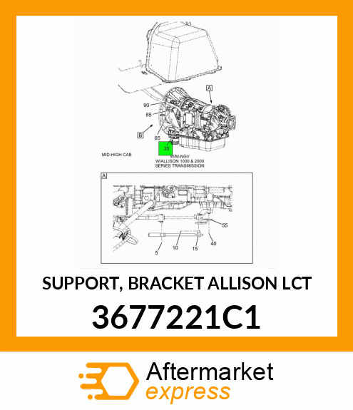 SUPPORT, BRACKET ALLISON LCT 3677221C1