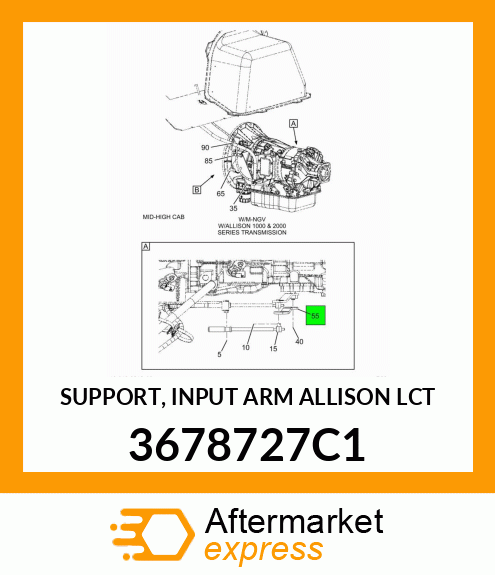 SUPPORT, INPUT ARM ALLISON LCT 3678727C1