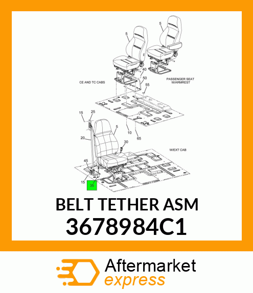 BELT TETHER ASM 3678984C1