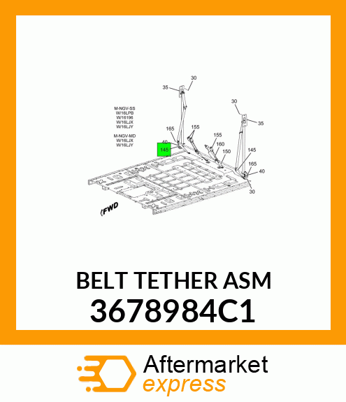 BELT TETHER ASM 3678984C1