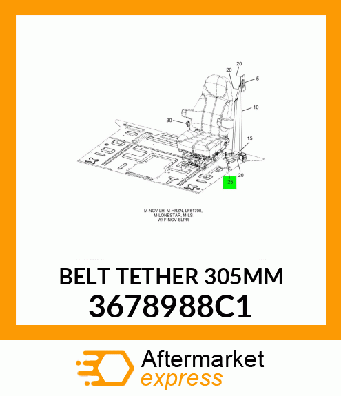 BELT TETHER 305MM 3678988C1