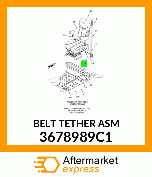 BELT TETHER ASM 3678989C1