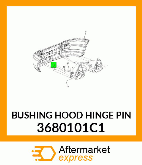 BUSHING HOOD HINGE PIN 3680101C1