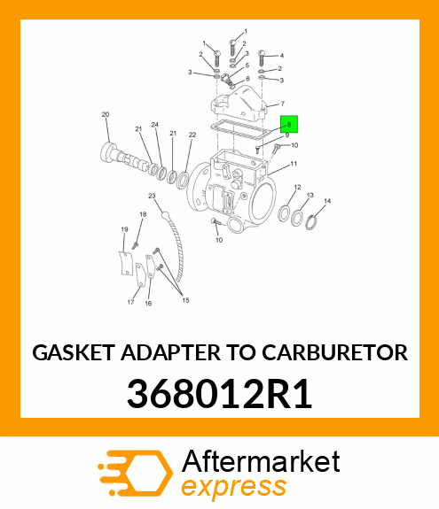 GASKET ADAPTER TO CARBURETOR 368012R1